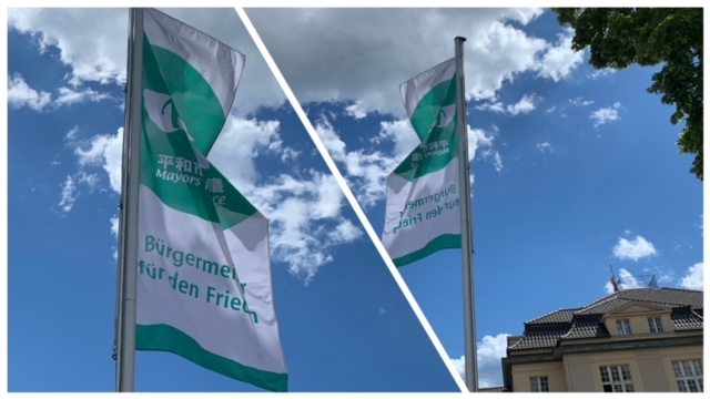 werder havel flagge bürgermeister für den frieden Bild: Bernd Reiher, werderanderhavel.de