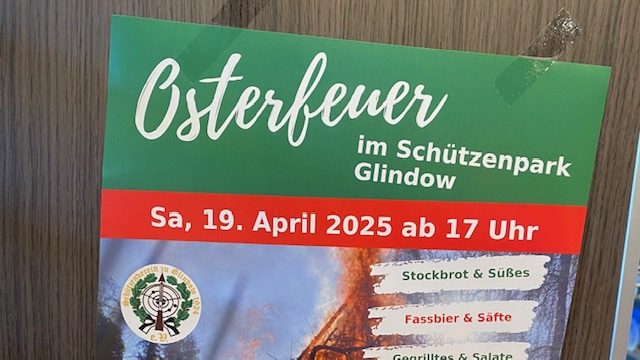 osterfeuer glindow plakat