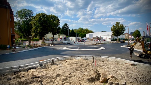 werder havel kreisverkehr kesselgrund baustelle foto bernd reiher werderanderhavel.de